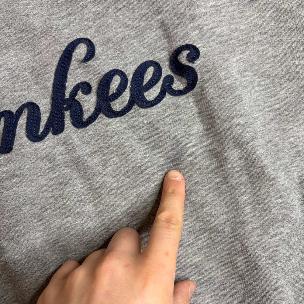 Vintage Lee Sport New York Yankees Sweatshirt Mens Gray Crewneck MLB Y2K L - Picture 3 of 7